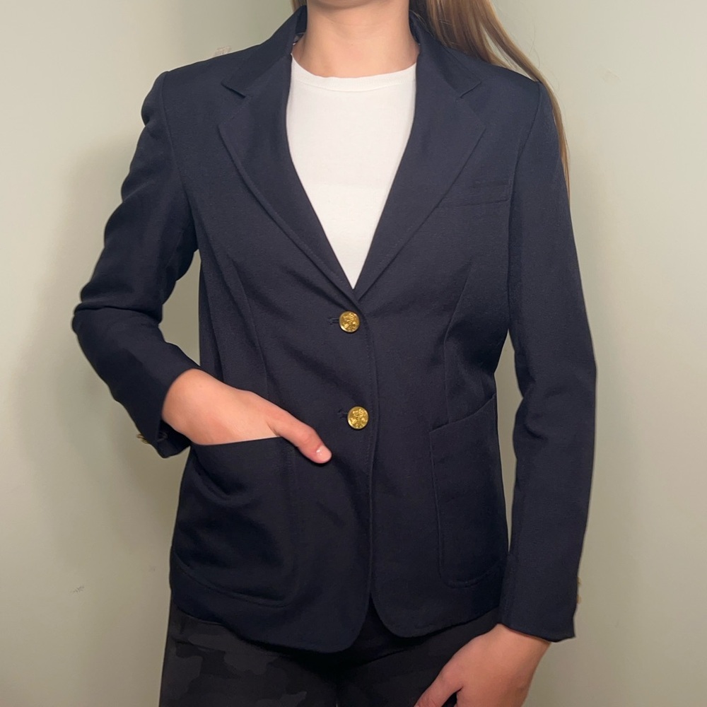 Women's Black Blazer with Gold Buttons